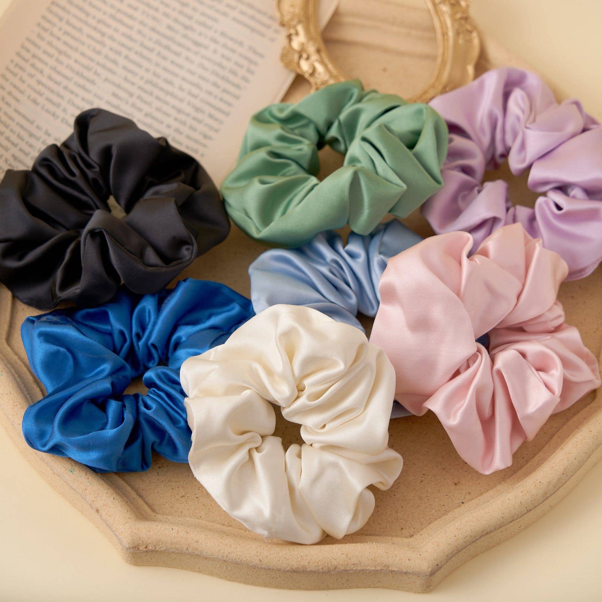 Satin Scrunchie Hair Tie Scrunchies > hair tie > hair accessories > hair scrunchies > satin scrunchies > cute scrunchies > best hair ties Claire & Clara 