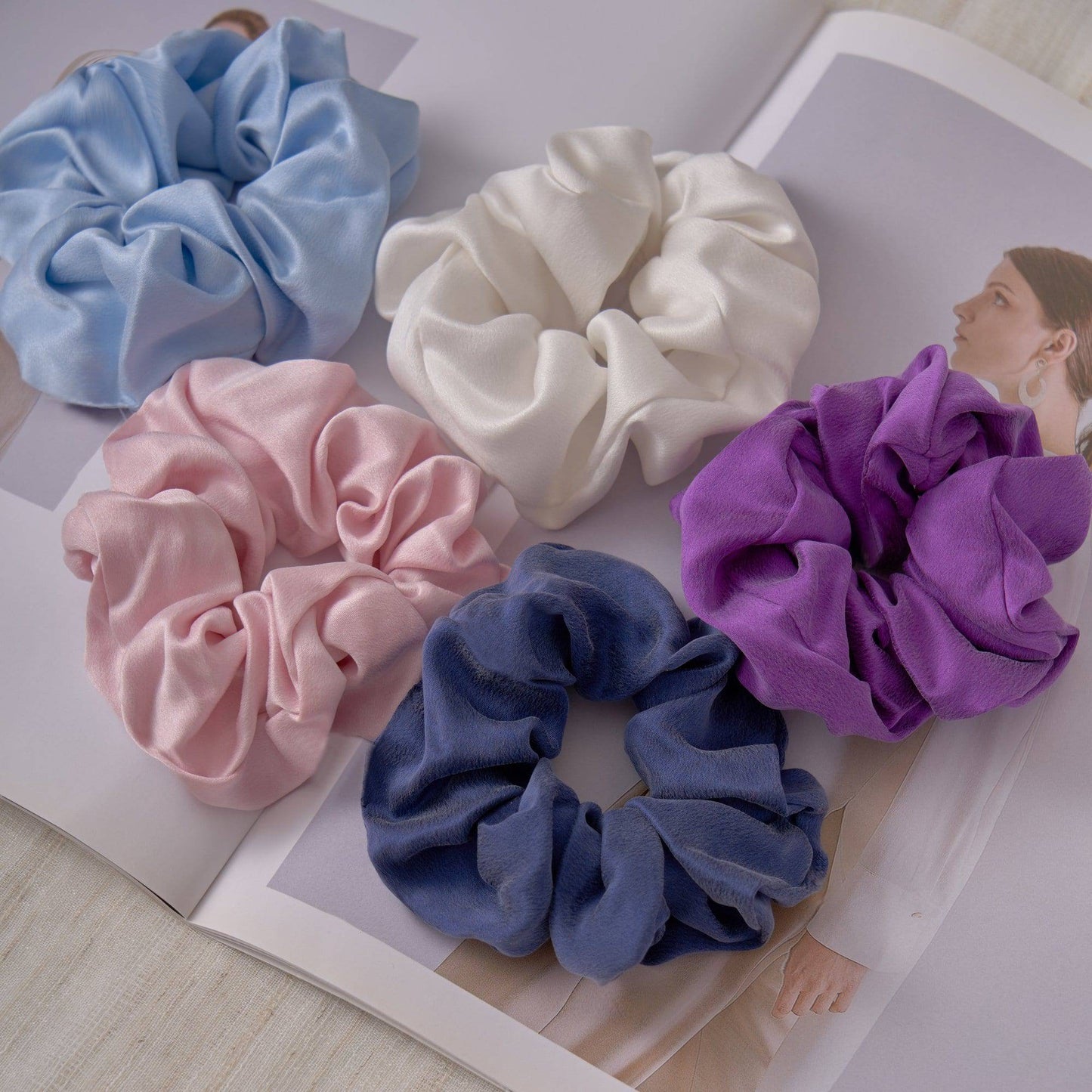 Silk Scrunchie Hair Tie Scrunchies > hair tie > hair accessories > hair scrunchies > silk scrunchies > silk hair ties Claire & Clara 