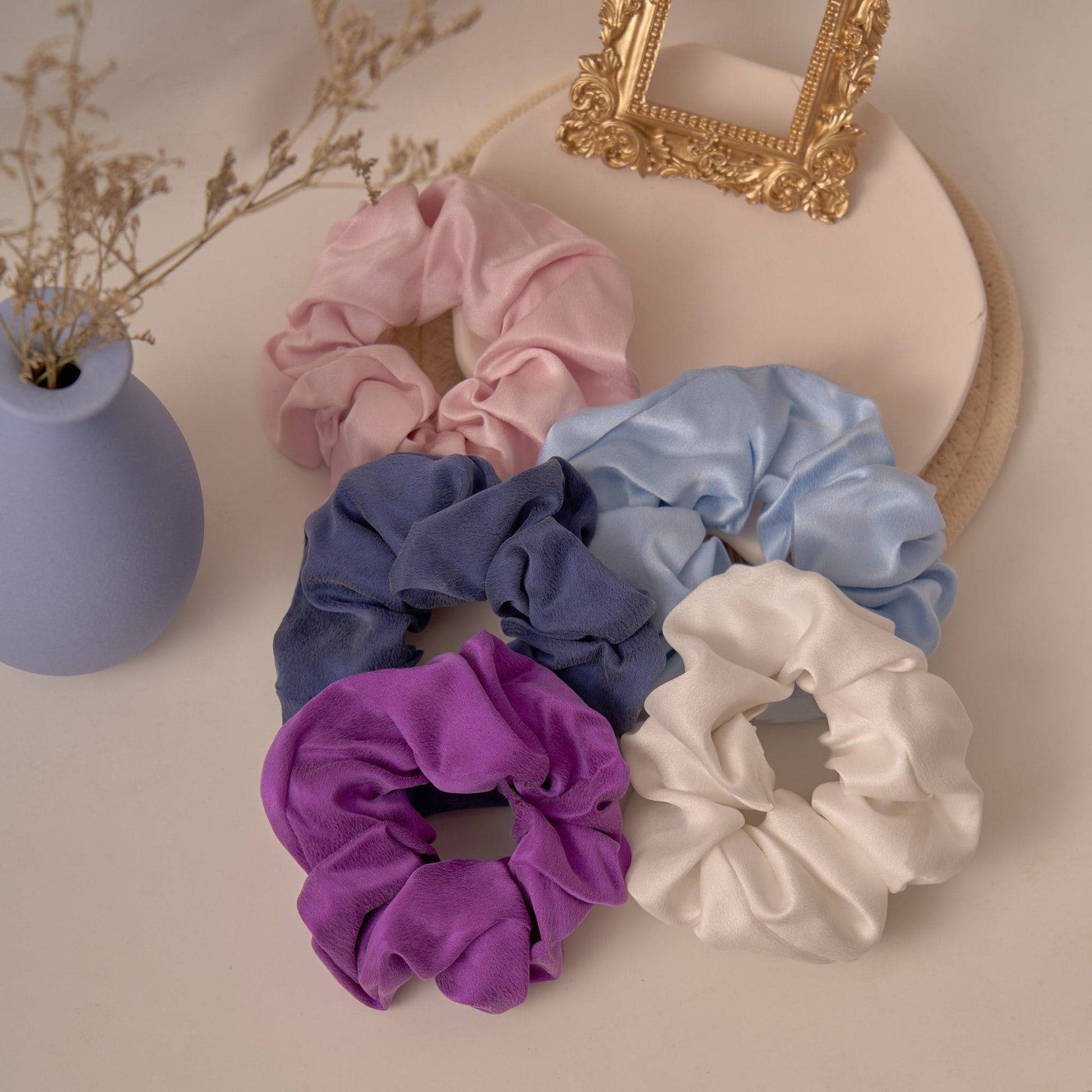 Silk Scrunchie Hair Tie Scrunchies > hair tie > hair accessories > hair scrunchies > silk scrunchies > silk hair ties Claire & Clara 