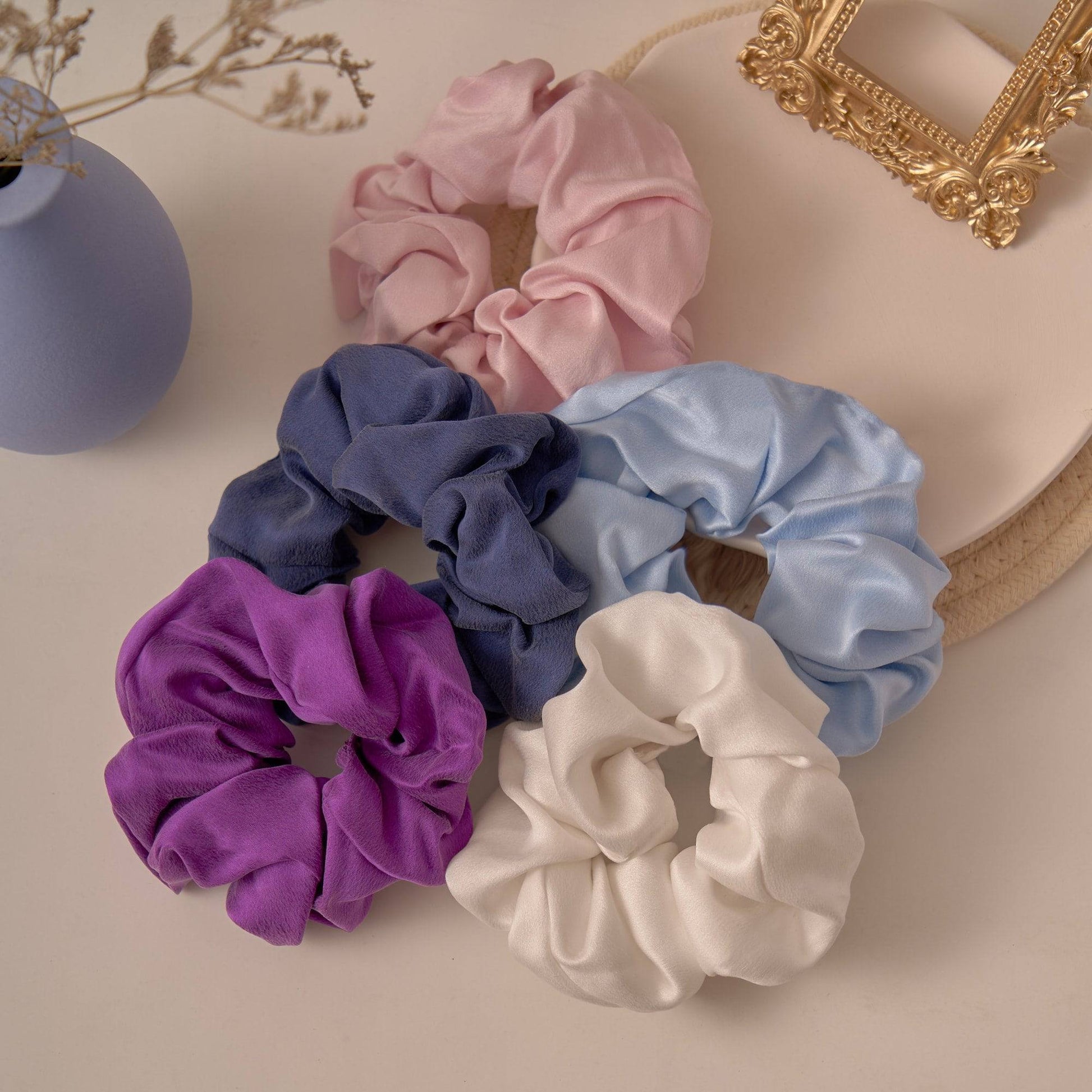 Silk Scrunchie Hair Tie Scrunchies > hair tie > hair accessories > hair scrunchies > silk scrunchies > silk hair ties Claire & Clara 