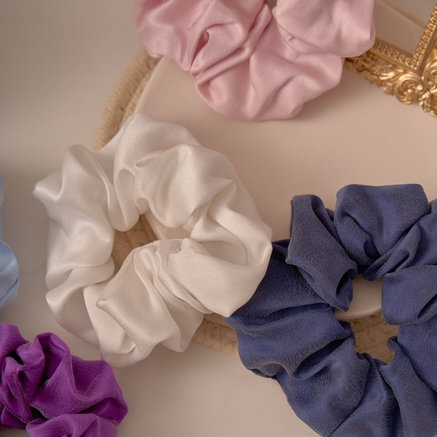 Silk Scrunchie Hair Tie Scrunchies > hair tie > hair accessories > hair scrunchies > silk scrunchies > silk hair ties Claire & Clara 