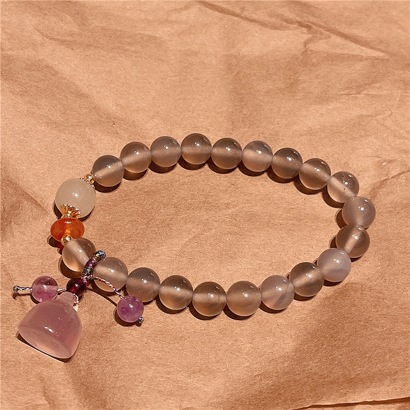 Smoky Grey Crystal Gemstone Bracelet Bracelets Claire & Clara 