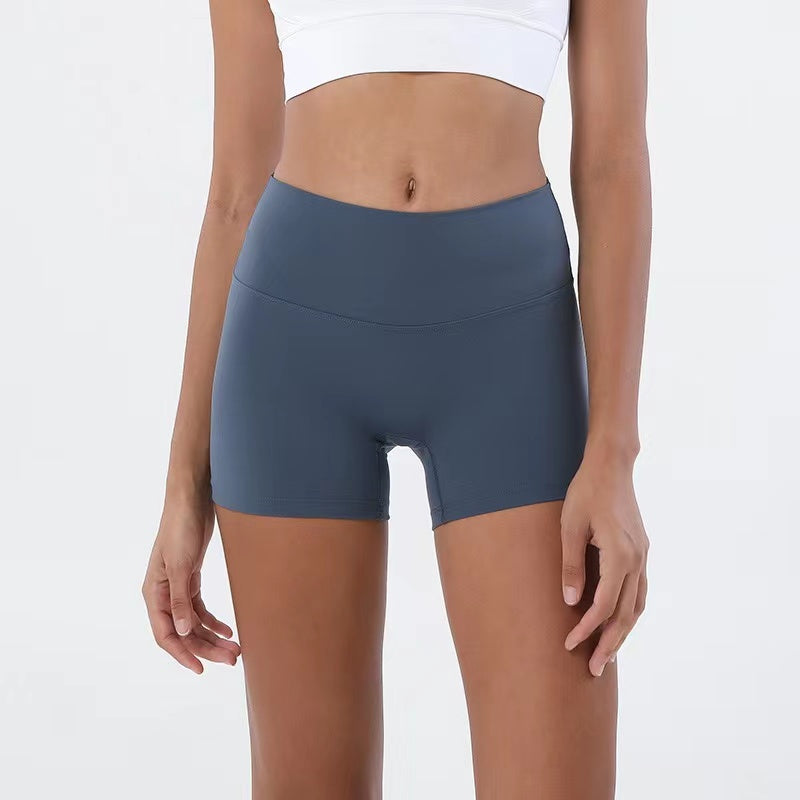 Sophia High Waist Elasticity Breathable Fitness Short Bottoms Claire & Clara Blue Grey S 