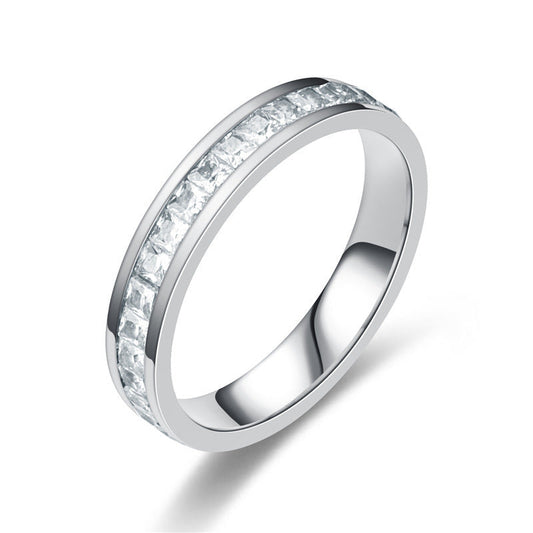 Sparkling Zirconia Eternity Ring Claire & Clara Silver US 5 