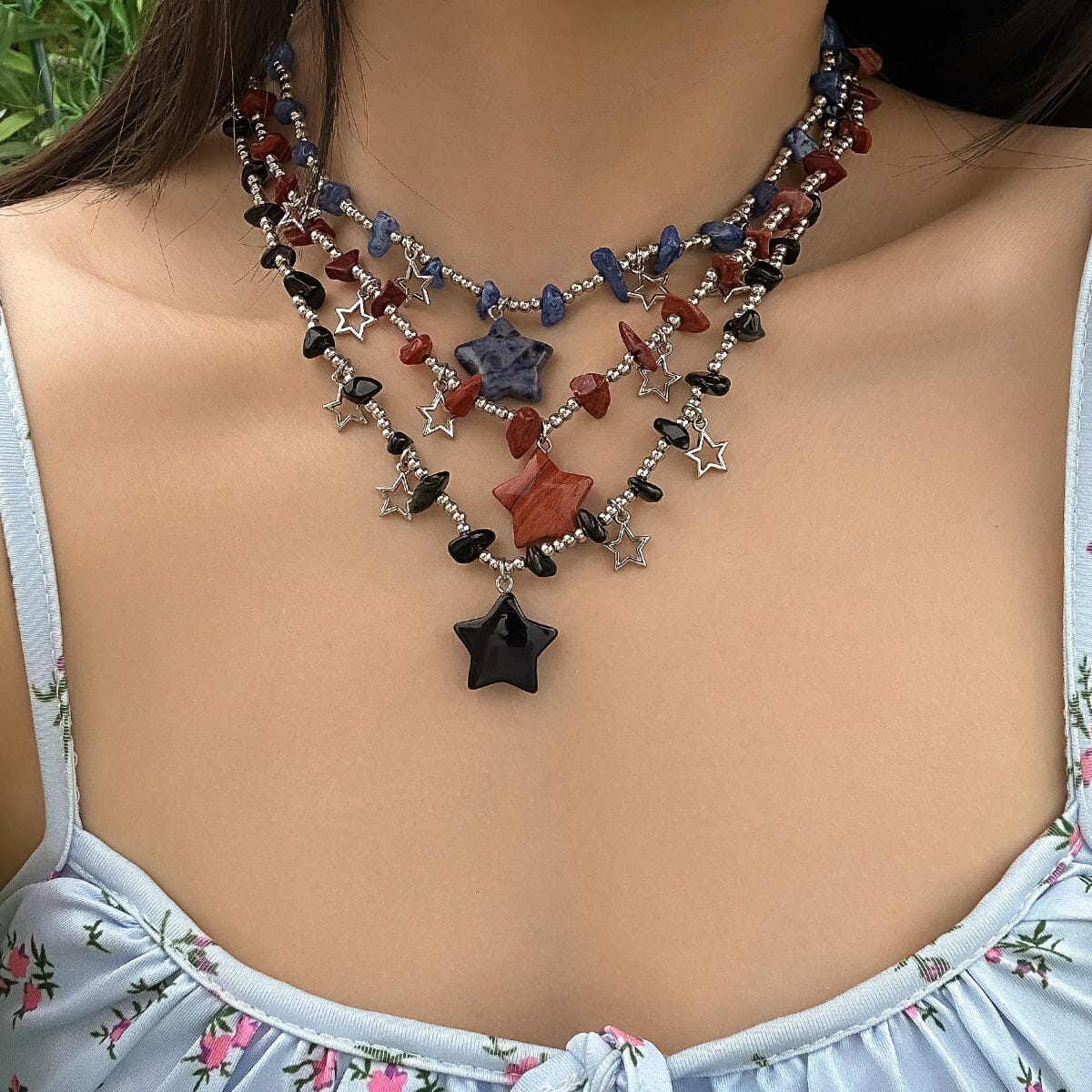 Star Irregular Stone Bead Necklace Necklace Claire & Clara 