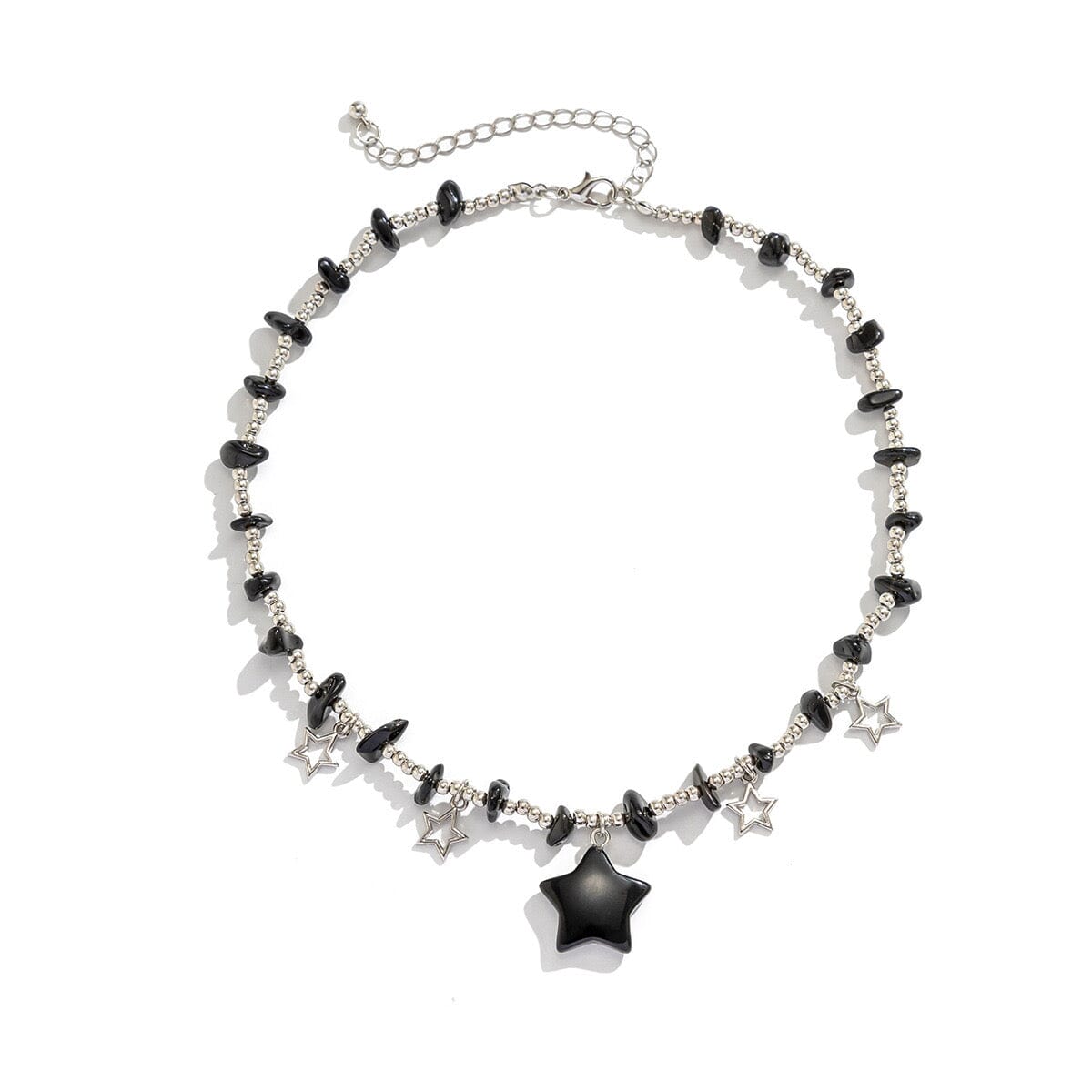 Star Irregular Stone Bead Necklace Necklace Claire & Clara Black 