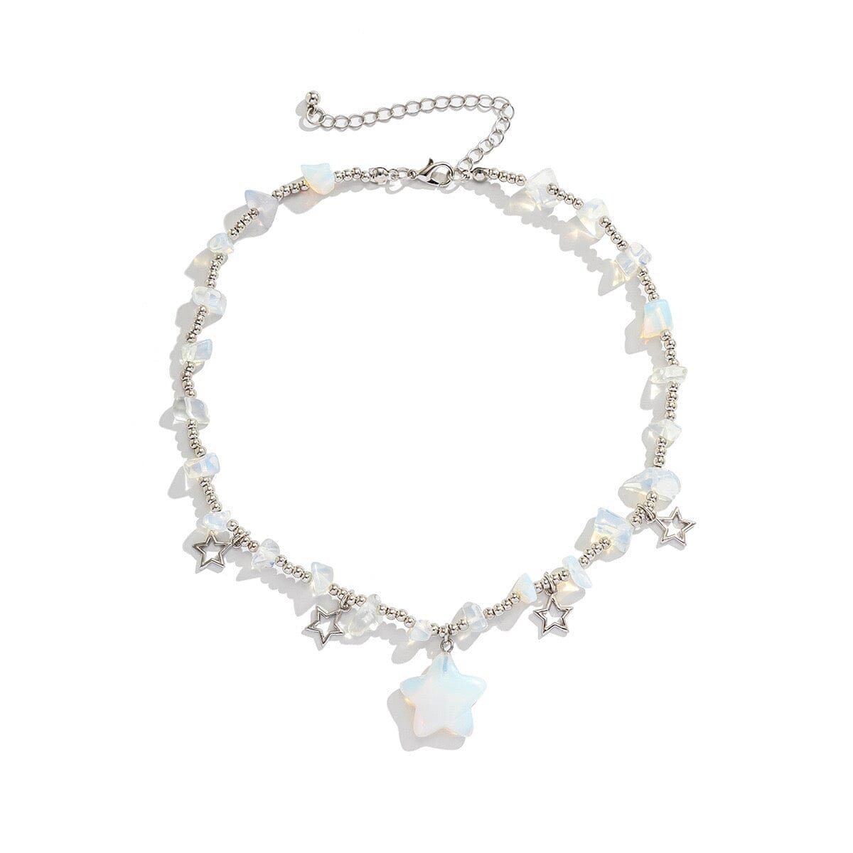 Star Irregular Stone Bead Necklace Necklace Claire & Clara White 