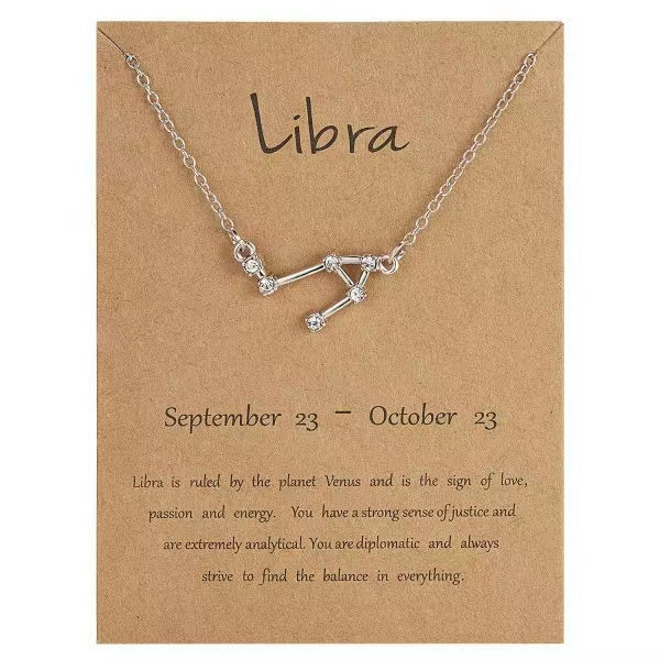 Star Zodiac Sign Necklaces Necklace Claire & Clara Libra 