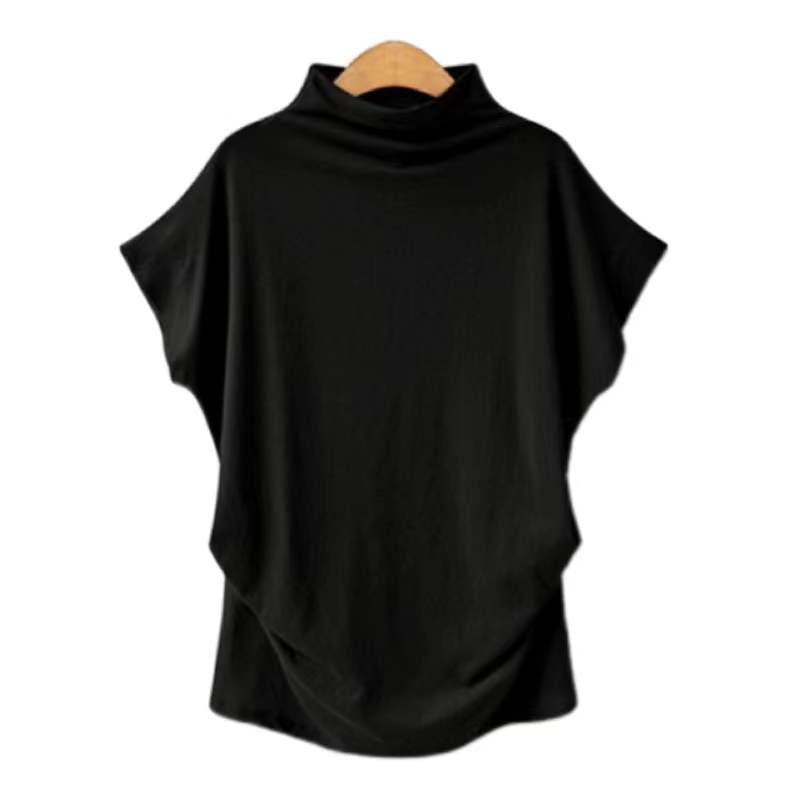 Susie Turtleneck Casual Tee Top Claire & Clara Black S 