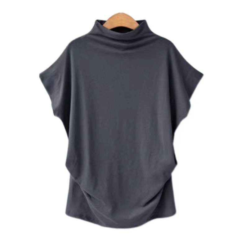 Susie Turtleneck Casual Tee Top Claire & Clara Dark Grey S 