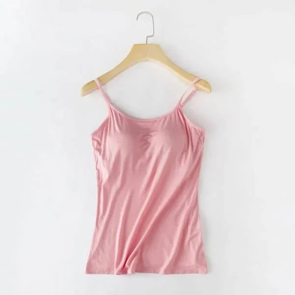 Tank With Built-In Bra New Arrival Lingerie Claire & Clara Pink S 