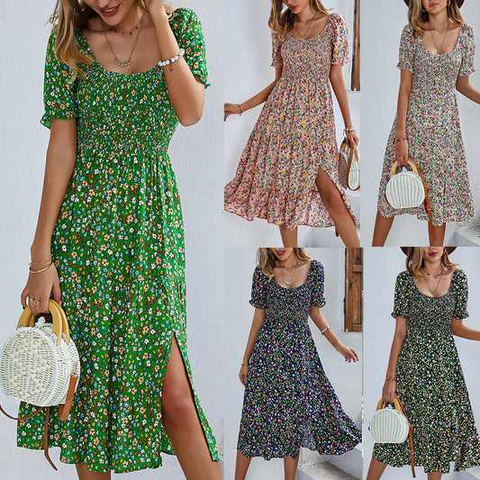 Taylor Floral Round Neck Midi Dress Dresses Claire & Clara 