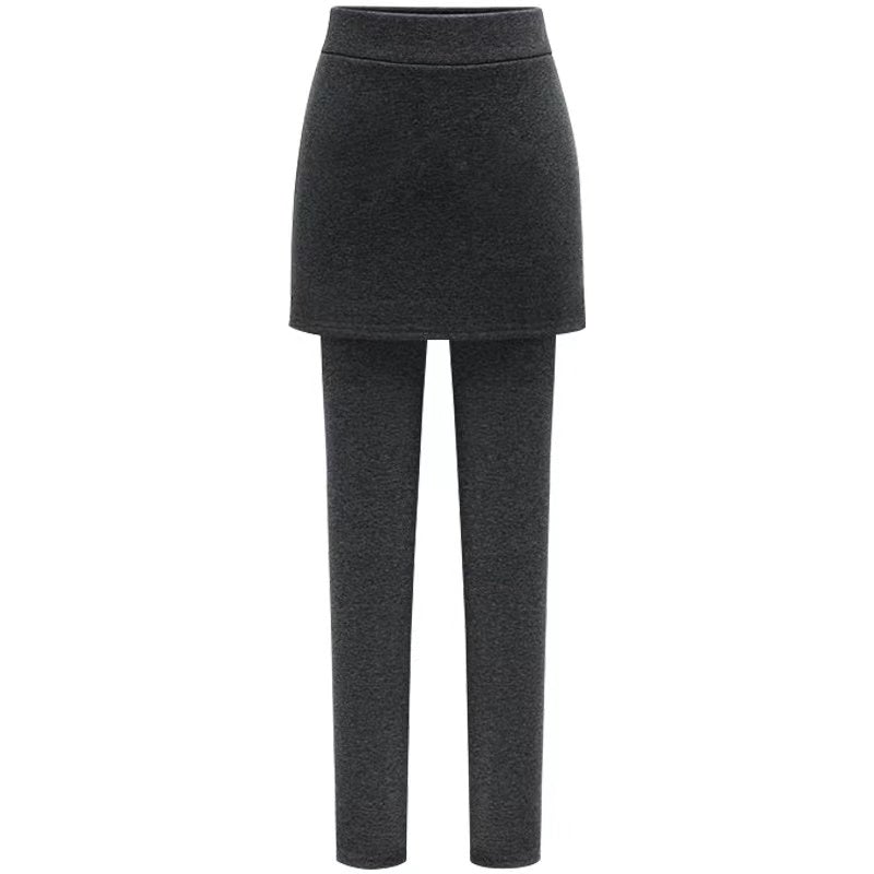 Tight Fleece Winter Warm Thicken Skirt Leggings Bottoms > Leggings > Warm Leggings > Winter Leggings > Fleece Leggings > Fleece- lined Leggings > Leggings for Women > Best Leggings for Women > Tight Leggings > Thick Leggings > Skirt Leggings > Winter Skirt Claire & Clara Dark Grey US 0 