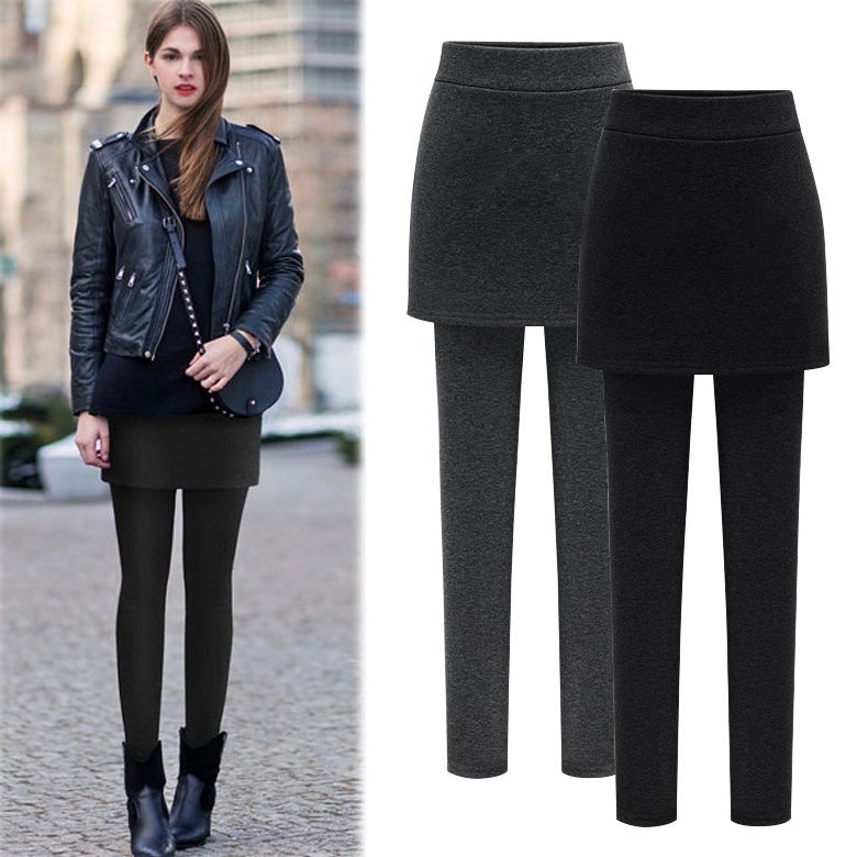 Tight Fleece Winter Warm Thicken Skirt Leggings Bottoms > Leggings > Warm Leggings > Winter Leggings > Fleece Leggings > Fleece- lined Leggings > Leggings for Women > Best Leggings for Women > Tight Leggings > Thick Leggings > Skirt Leggings > Winter Skirt Claire & Clara 