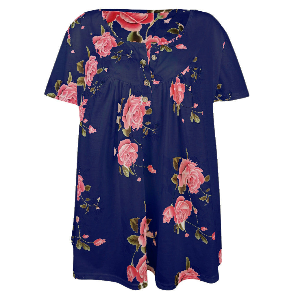 Vanessa Plus Size Floral Short Sleeve Top Top Claire & Clara 