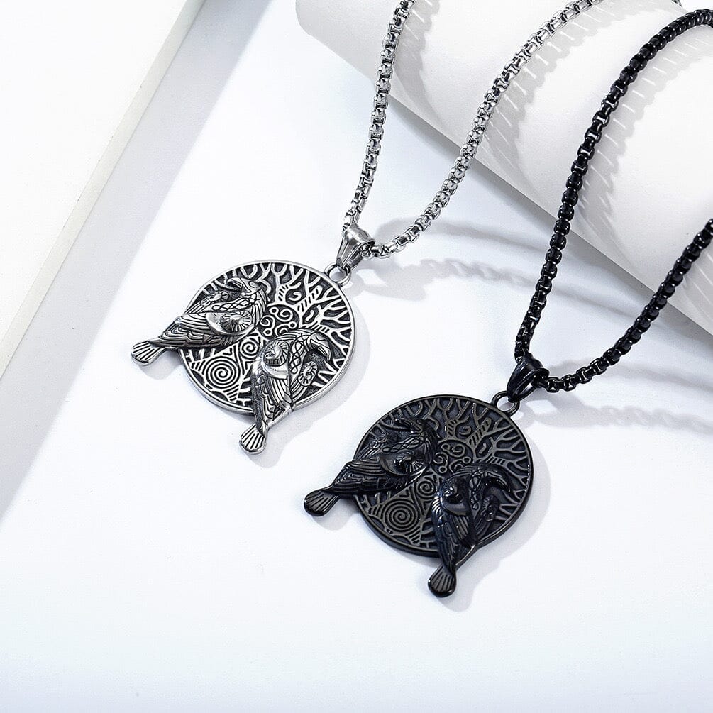 Viking Crow Titanium Steel Necklace Necklace Claire & Clara 