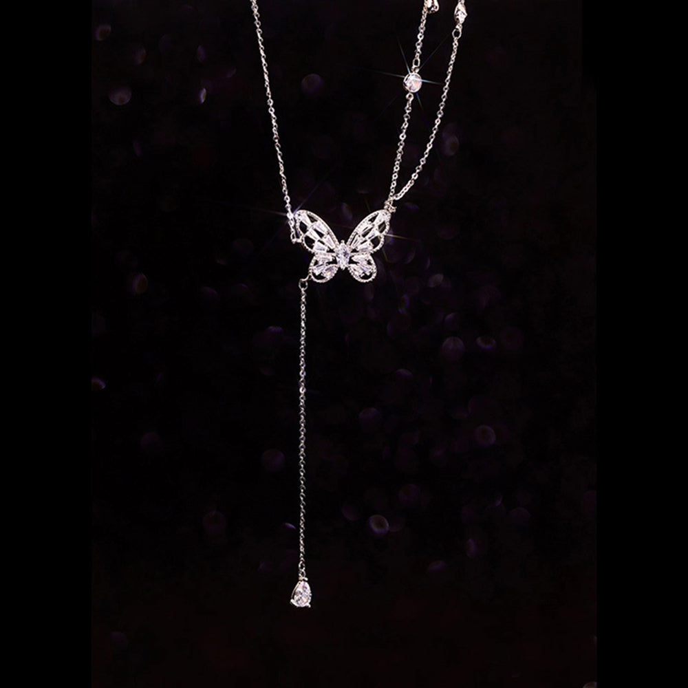 Zirconia Butterfly Necklace Necklaces Claire & Clara 