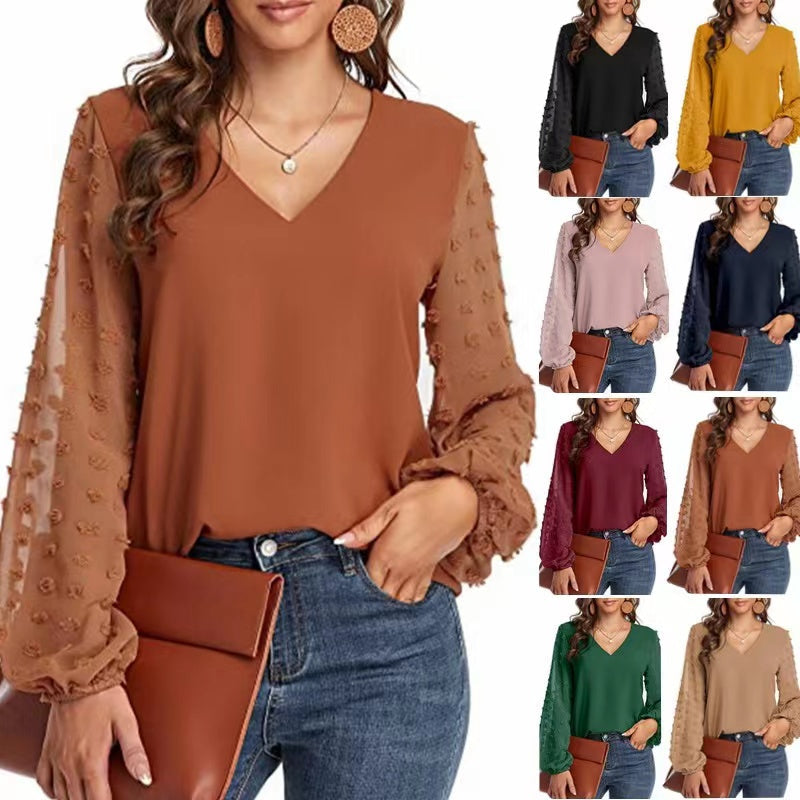 Zoey Chiffon Flower Long Sleeve Top Top Claire & Clara 